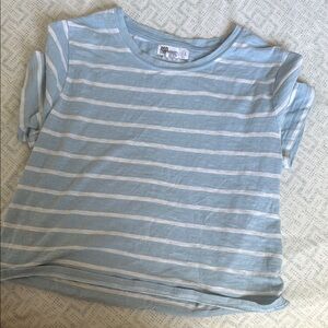 RSQ Light Blue Striped Short Sleeve Tee